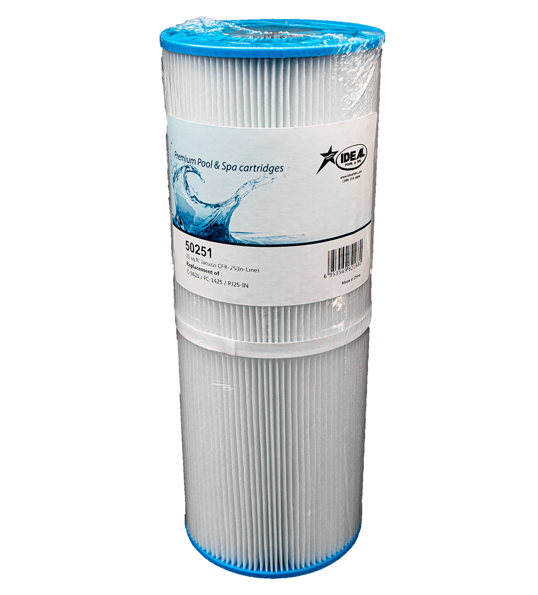 Spa Filter Cartridge, 50251, 25 Sq. Ft. Jacuzzi, Replaces C-5625, FC-1