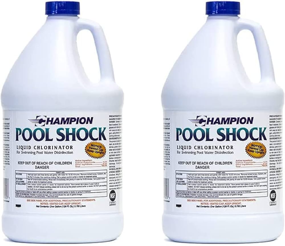 Liquid Chlorine, 12.5% Strength, 1 Gallon - 4/CS