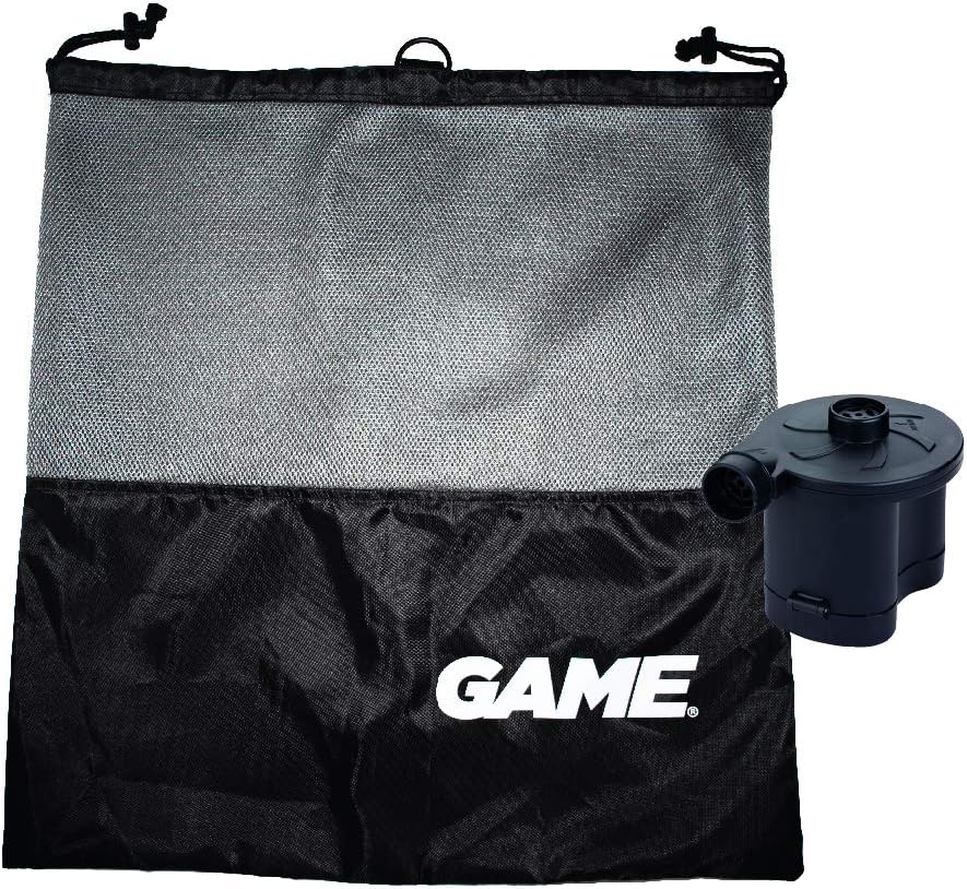 GAME Adventure Pack Battery Operated Pump w/Mesh Storage Carry Bag (93