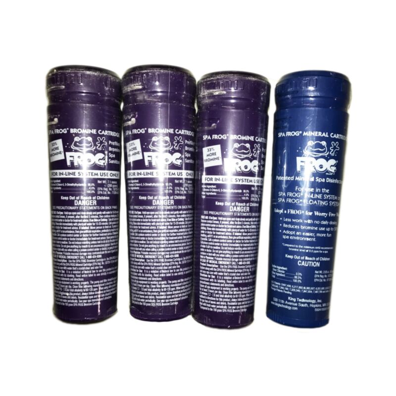 Frog Caldera Spa Cartridge Pack, 1 Mineral + 3 Bromine - 74363