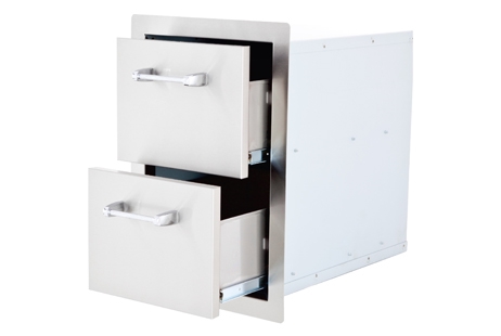 Lion Premium Grills Stainless Steel Double Drawer L2374