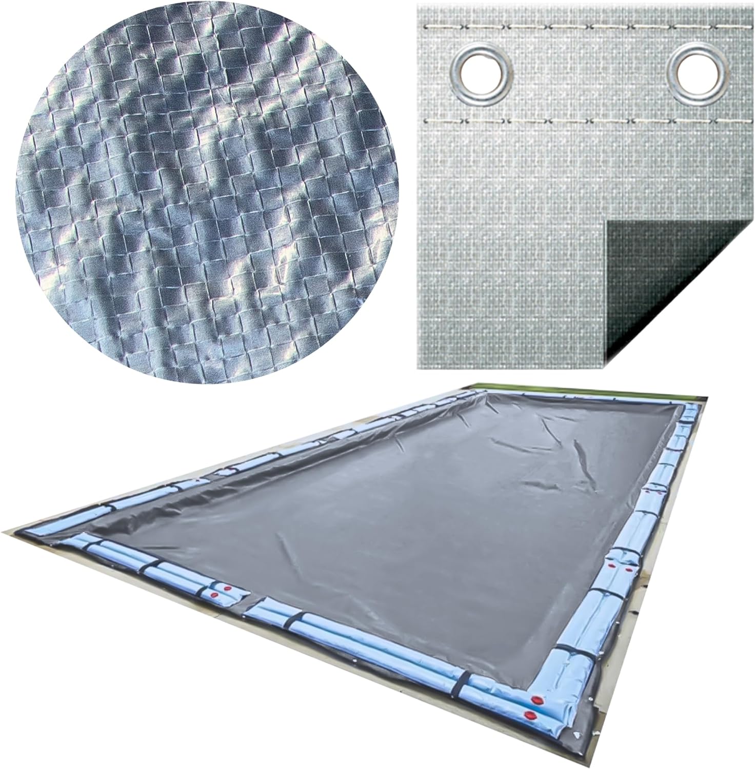 Swimline Super Deluxe 18' x 36' Rectangle Winter Cover, 5' Overlap, Si