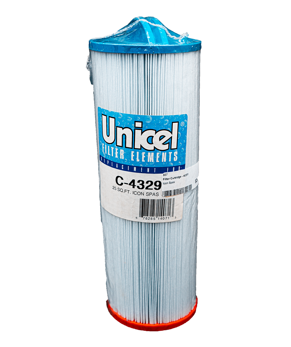 Spa Filter Cartridge, 40251, 25 Sq. Ft. Icon Spas, Replaces C-4329, FC