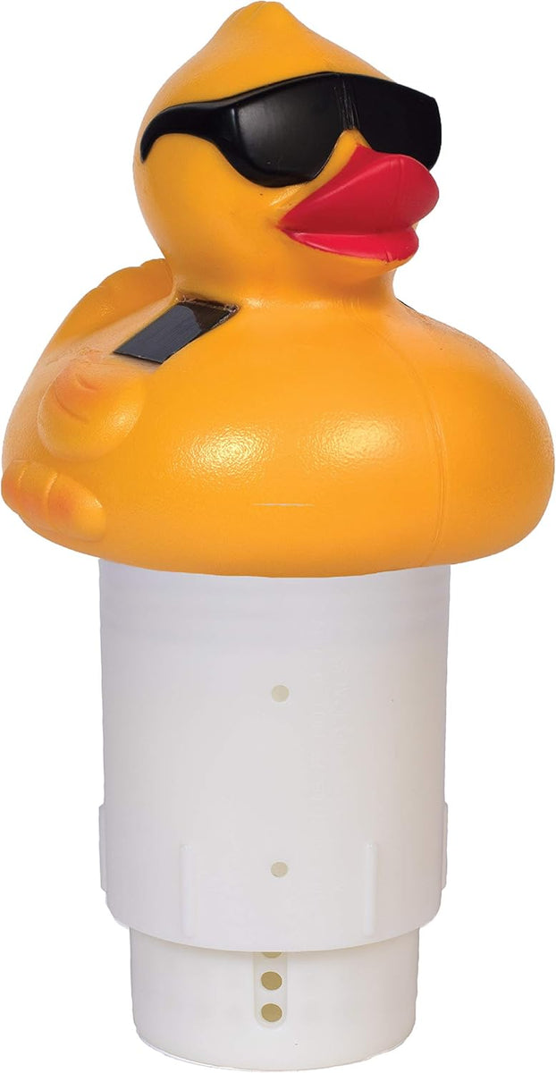 GAME Solar Light Up Derby Duck Chlorinator, Holds Six (6) 3" Tablets (