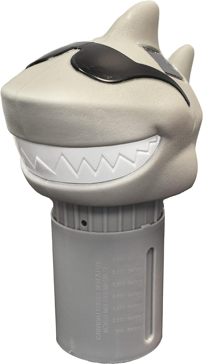 GAME Solar Light Up Shark Chlorinator, Mid-Size, Holds Three (3) 3" Ta