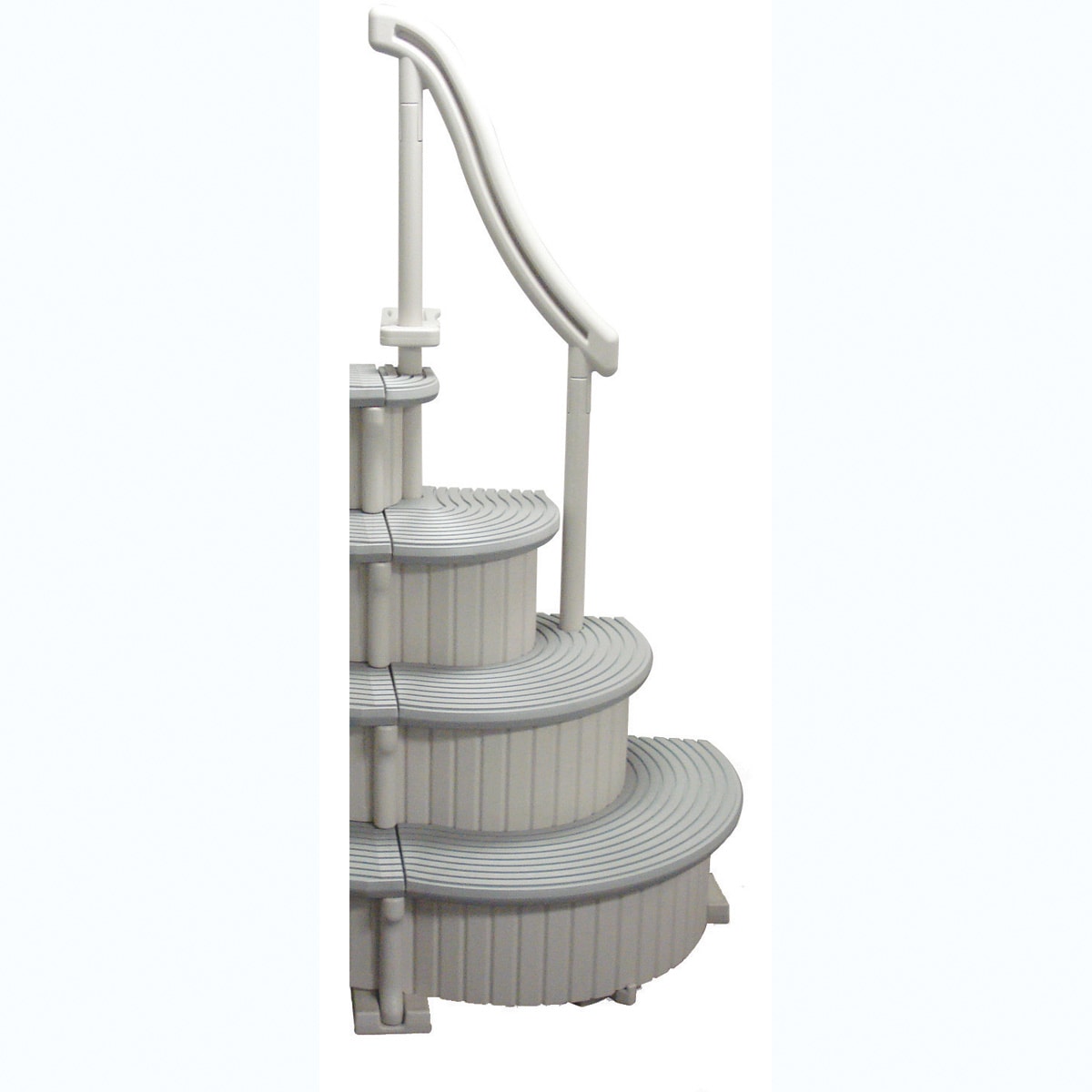 Confer Curve Corner Step Add-On for CCXAG/CCZIG Base Steps, Warm Gray