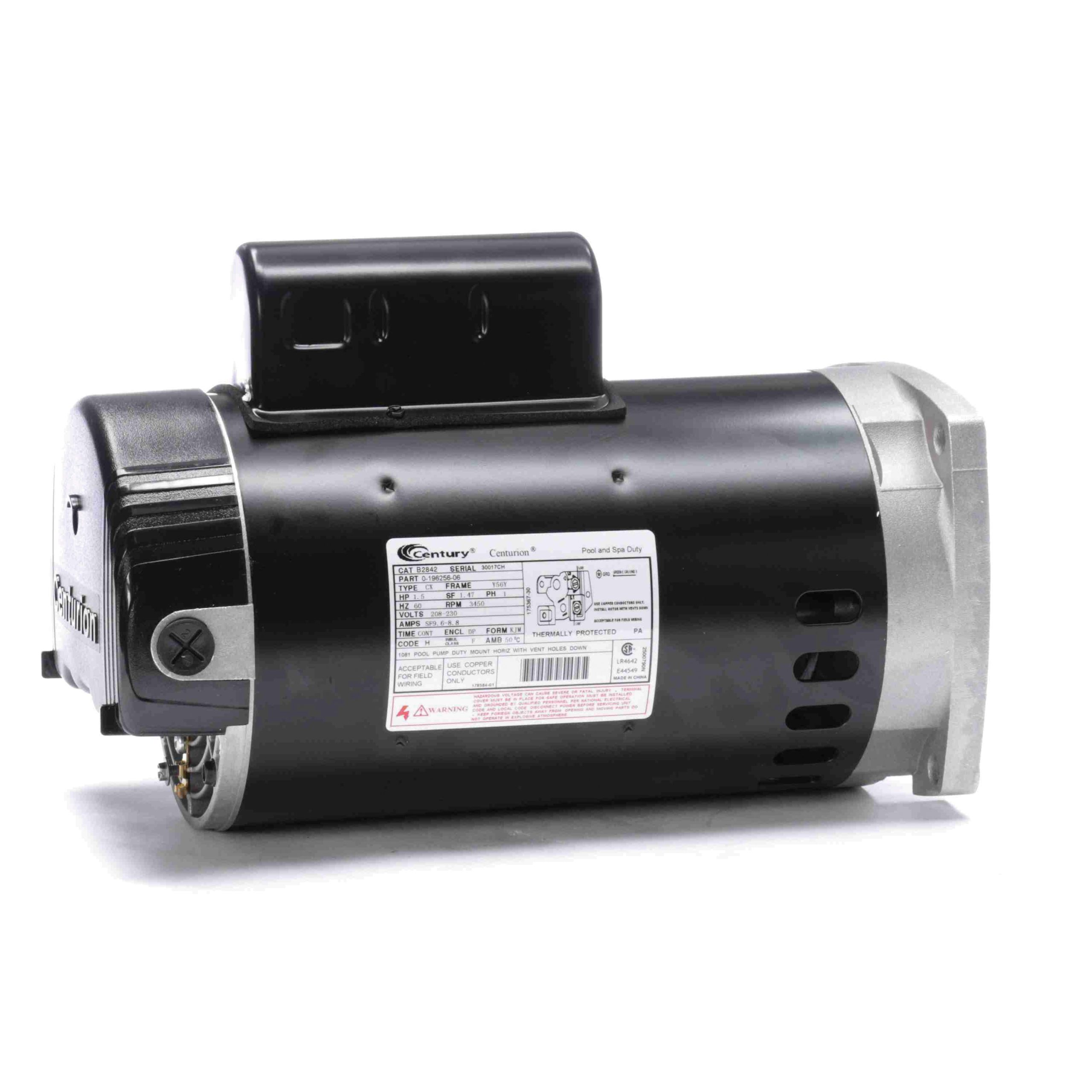 Century Pool Pump Motor 1.5HP 1-Speed 1 Phase 60Hz 208-230V 56Y Frame