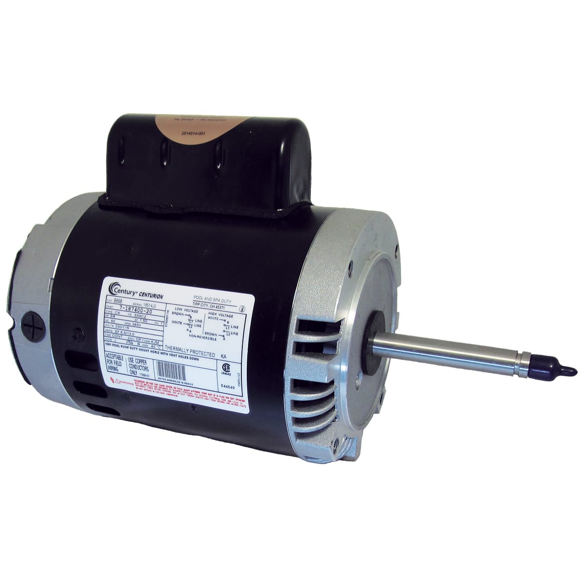 Century Pool Pump Motor 3/4HP 1 Phase 60Hz 230/115V 3450 RPM 56CZ Fram