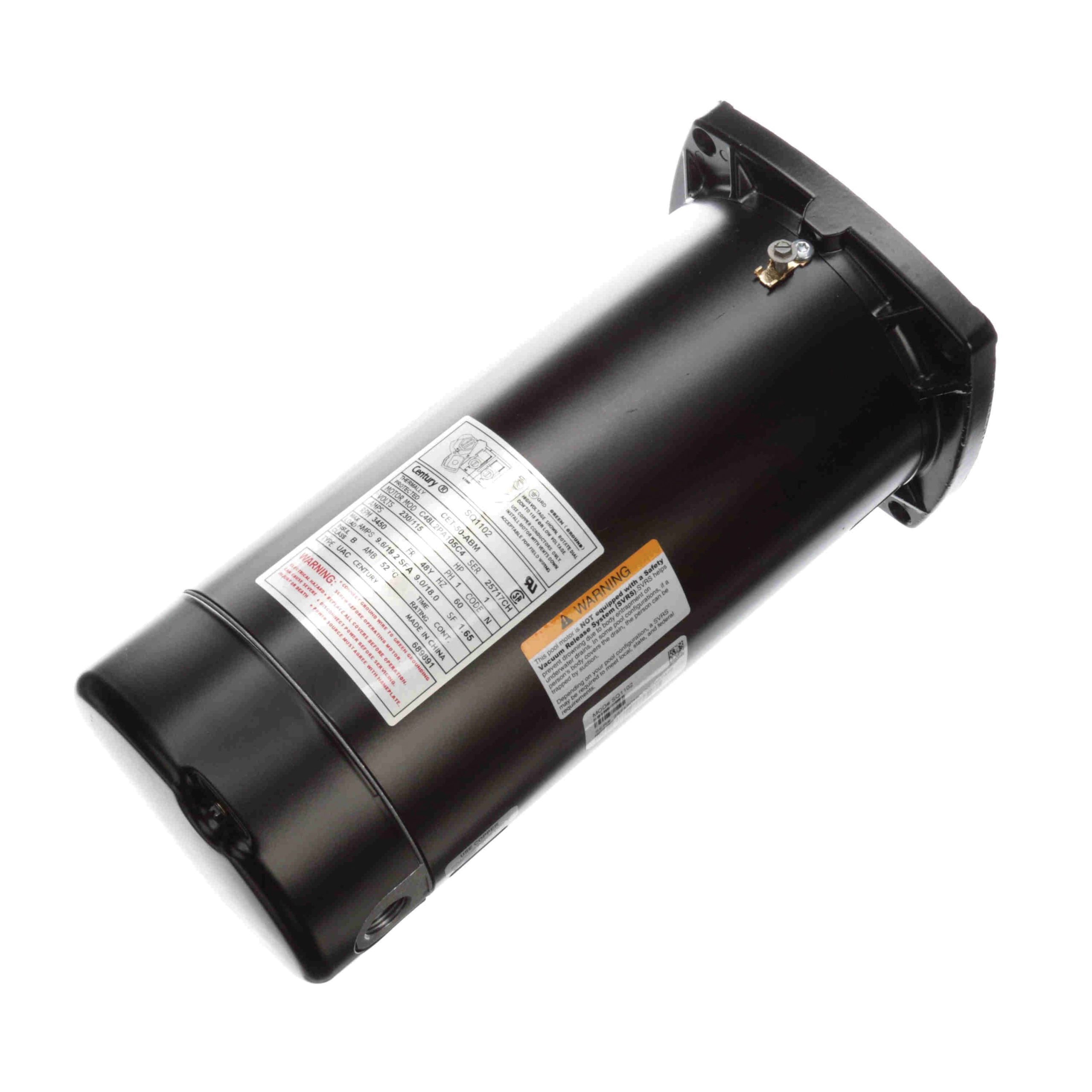 Century Pool Pump Motor Square Flange 1HP 1-Speed 115/230V 48Y Frame |