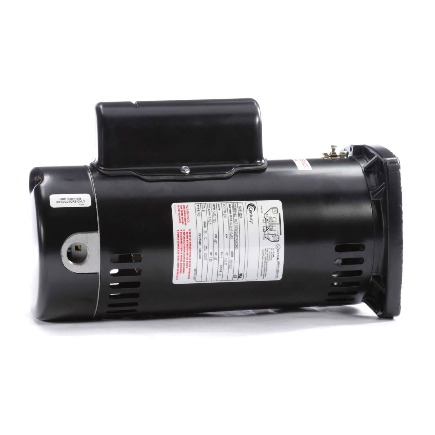 Century Pool Pump Motor Square Flange 1HP 2-Speed 230V 48Y Frame | SQS