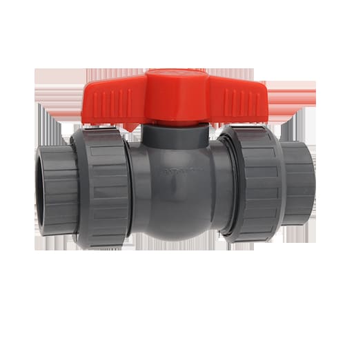 Hayward QTA 1-1/2" True Union Compact PVC Ball Valve, Gray | QTA1015CS