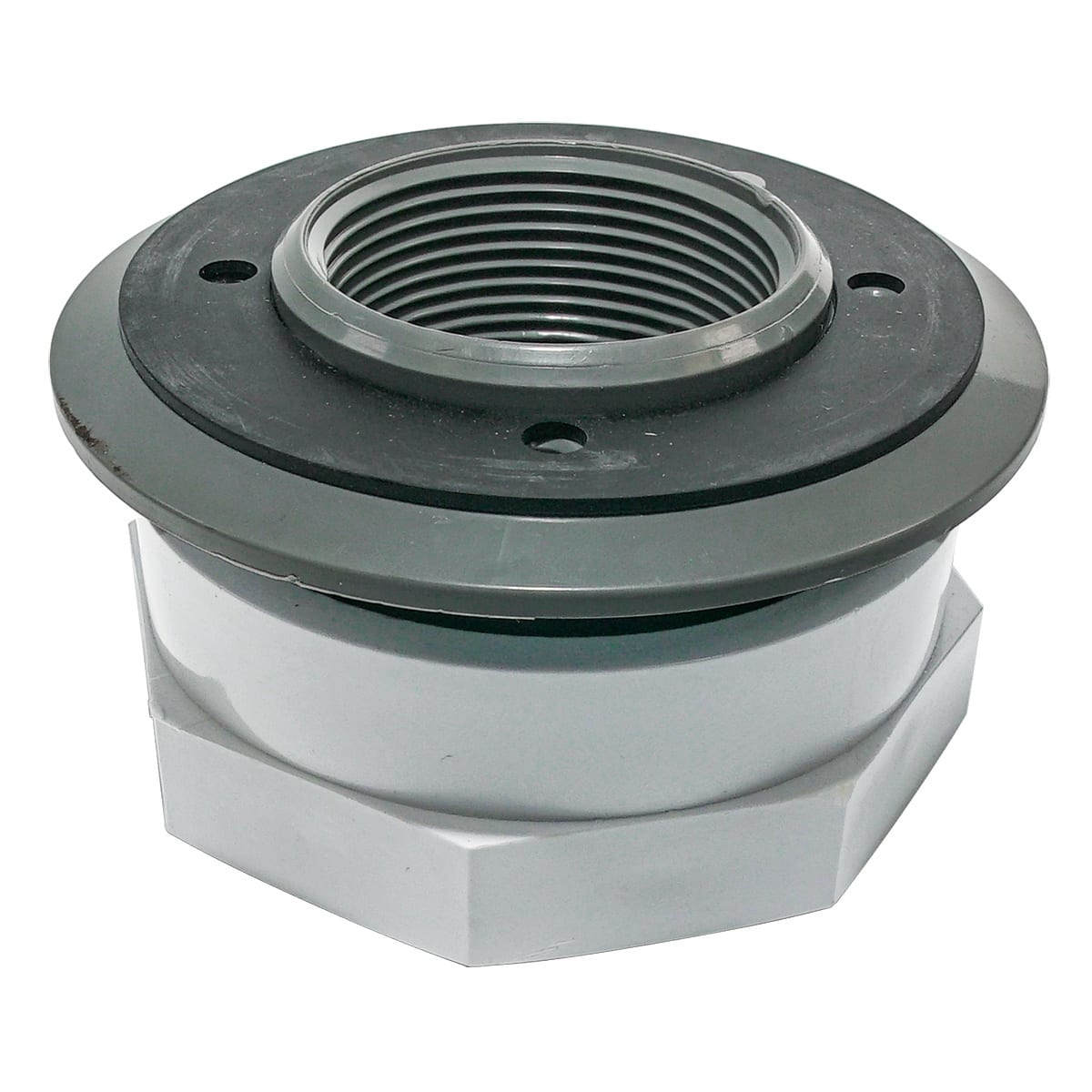 Hayward 2" Inlet Fitting for Liner Pools w/ Face Plate, Dark Gray | SP