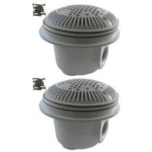 Hayward 1-1/2" Anti-Vortex Main Drain for Liner Pools, White , 2/Pack