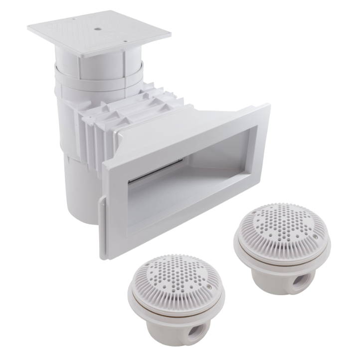 Hayward Wide Track Auto-Skim w/ Main Drain & Fittings, White | SP10852