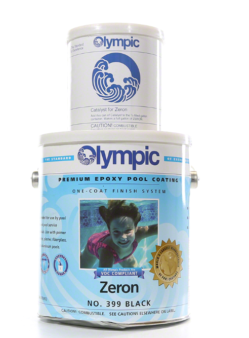 Olympic Zeron Heavy Duty One Coat Epoxy | No. 399 Black Paint | 1 Gall
