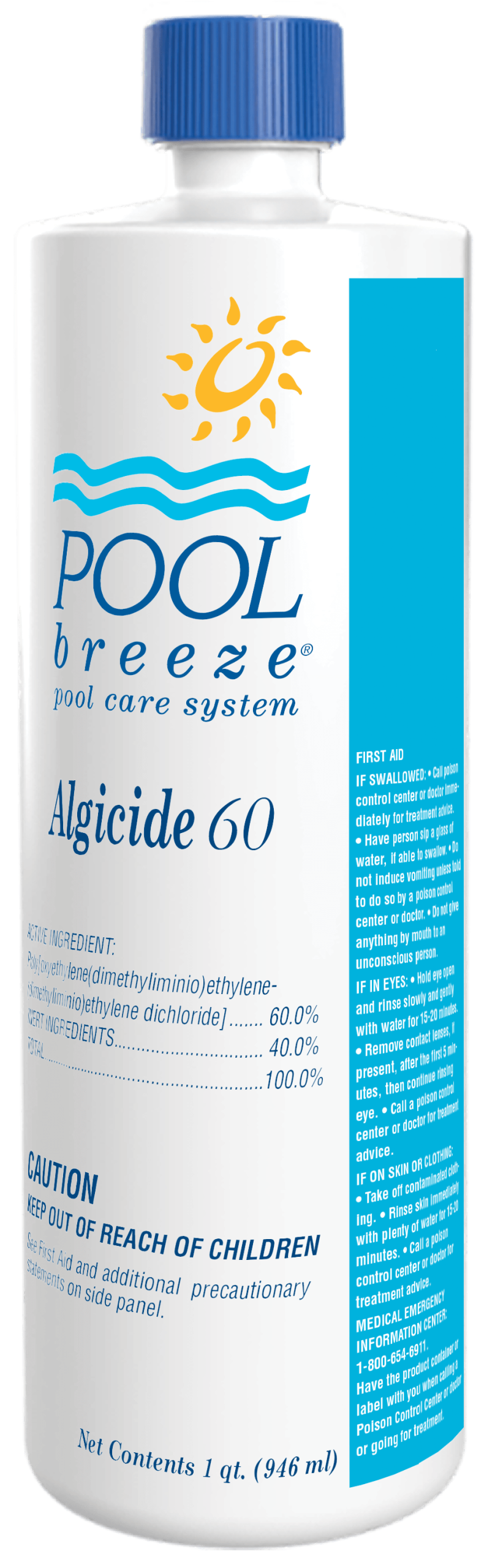 Pool Breeze Algaecide 60, 32 oz Bottle, 12/Case| 88541