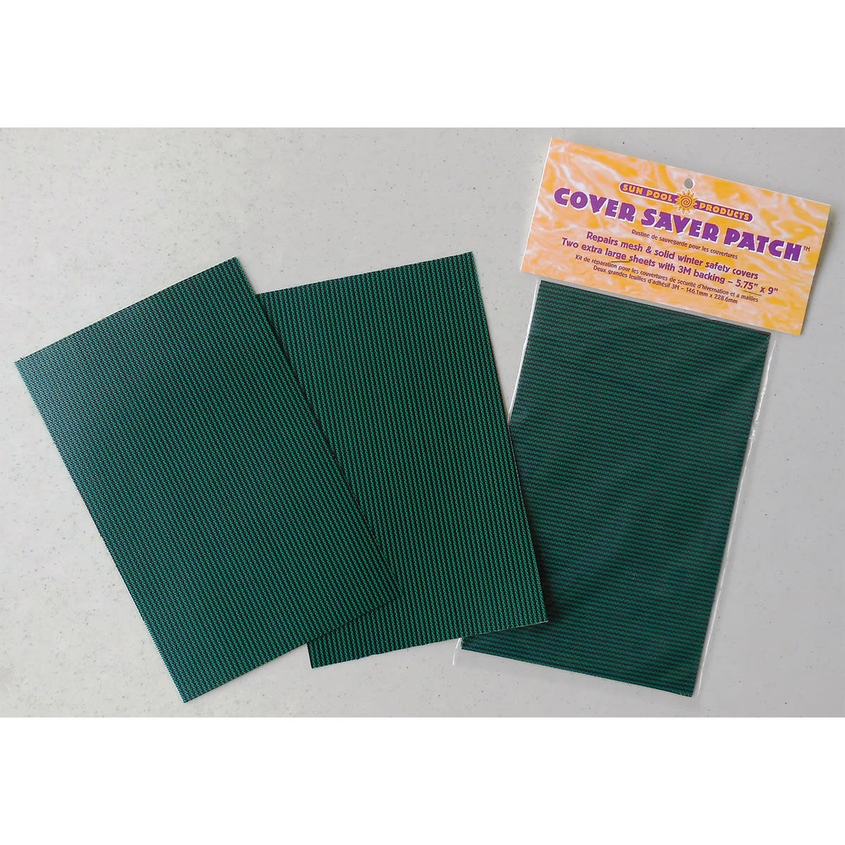 Sun Pool Products Green Safety Cover Patch Repair Kit, 5.5" x 8.5", 3/