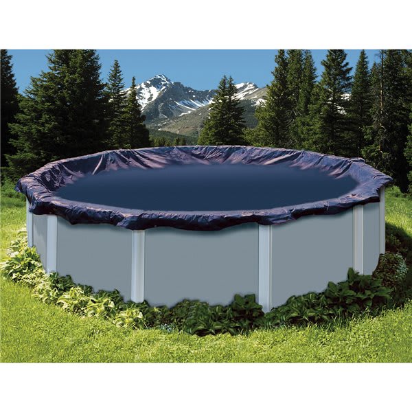 Swimline Deluxe 18' Round Winter Cover, 4' Overlap, Blue/Black | PCO82