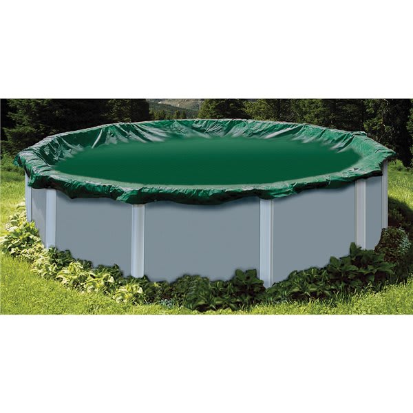 Swimline RipStopper 12' Round Winter Cover, 4' Overlap, Green/Black |