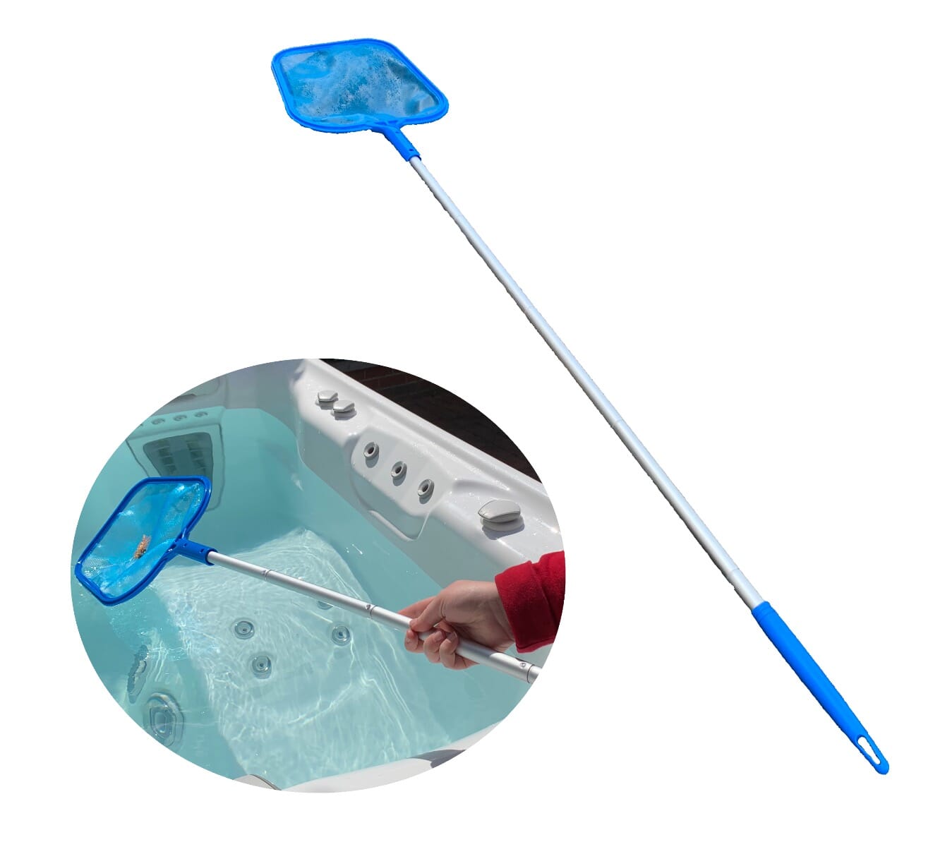 Happy Hot Tubs Leaf Skimmer Net with 48'' Pole