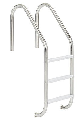 24" Marine Grade Stainless Steel 3 Step Vinyl Liner Economy Ladder | V